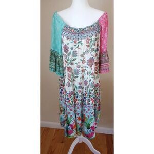 Ruby Yaya Gypset Boho Viscose Patchwork Dress Size:Medium
